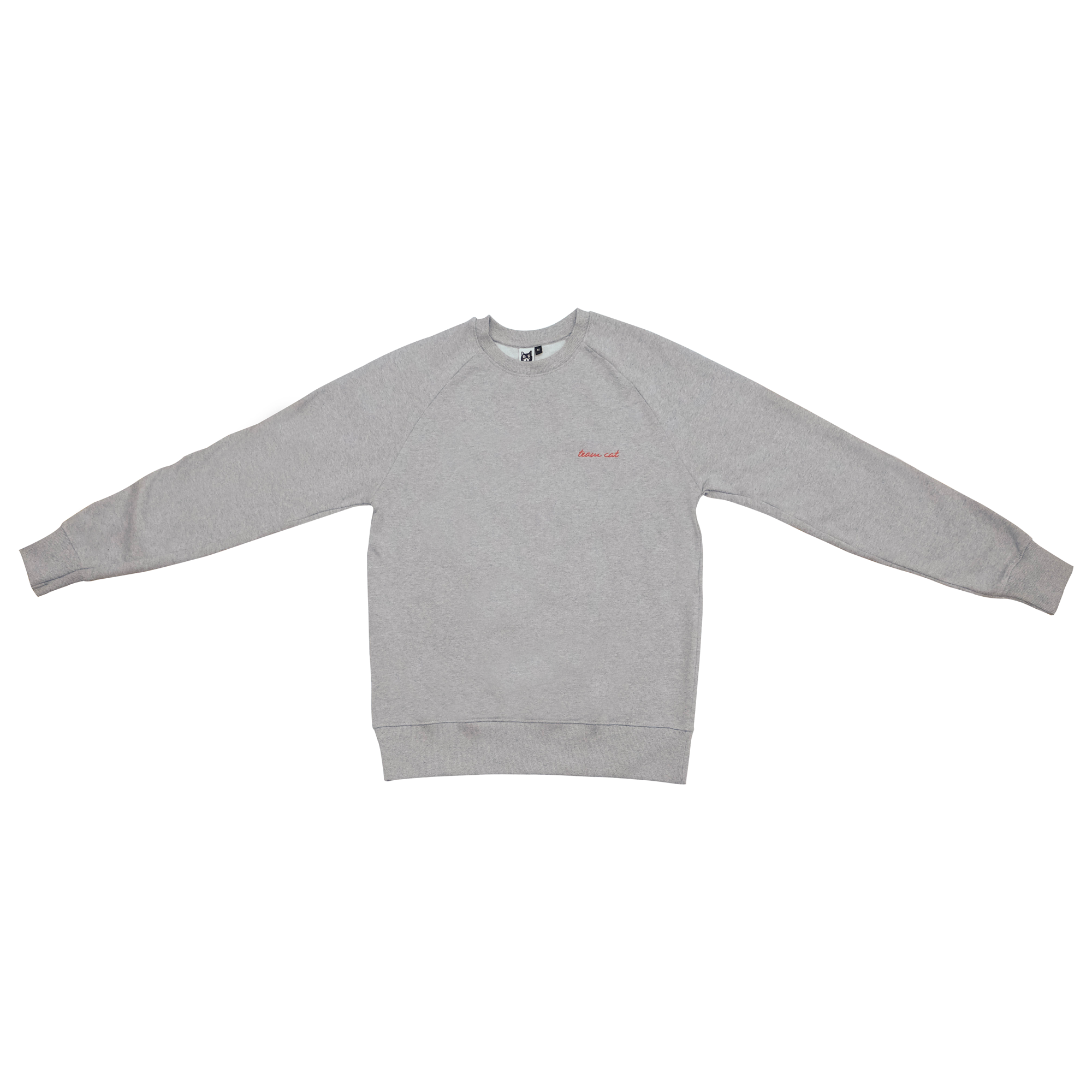 Tシャツ・カットソー +AMBLER+ Cat biting Cat pullover neck crew sweater knit gray AMBLER Cat Biting Cat Crew Neck Sweater – SeoulSeoul